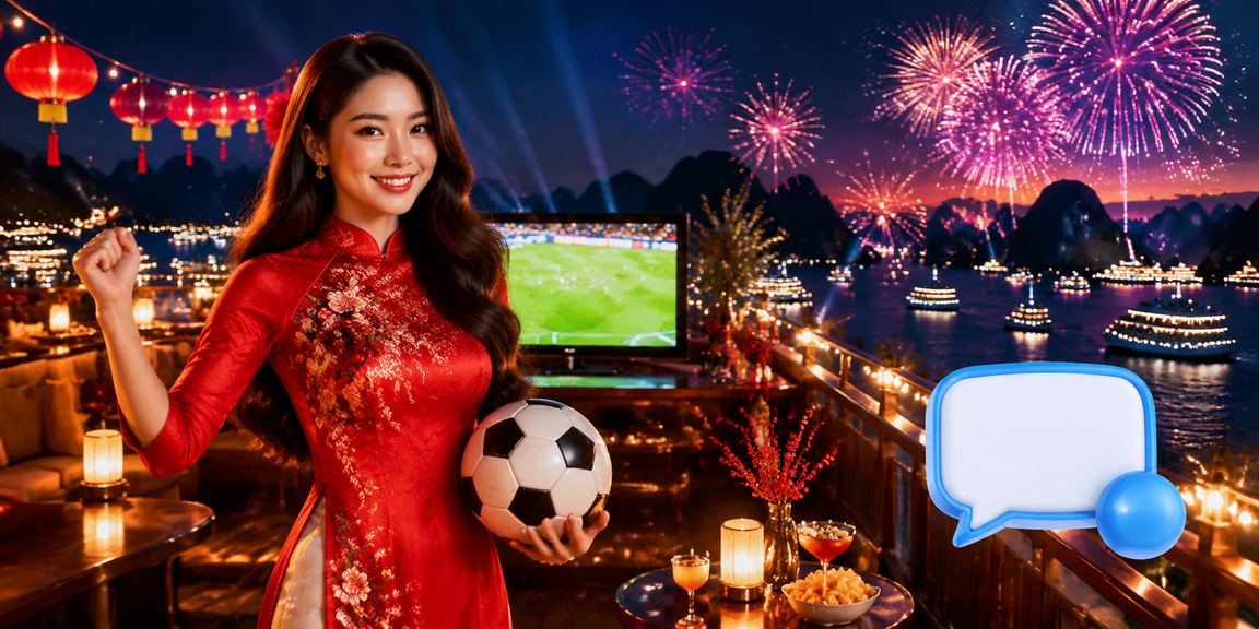 Cổ động viên theo dõi cá cược bóng đá mùa Tết tại Vịnh Hạ Long